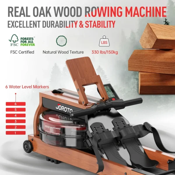 Joroto MR280PRO Rudergerät Eiche - 6